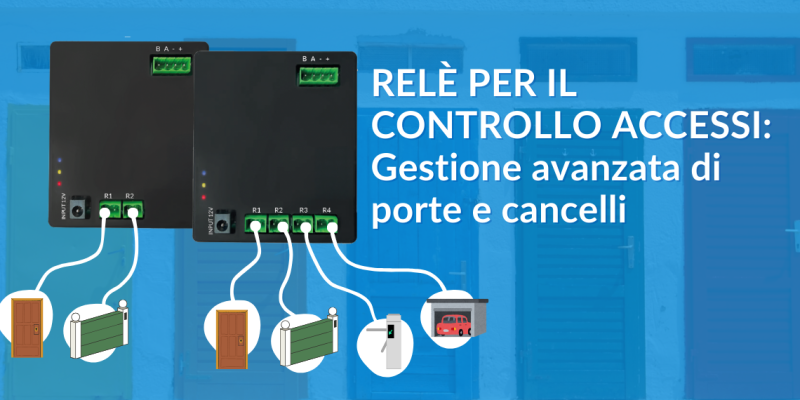 Relé per il controllo accessi gestione avanzata di porte e varchi