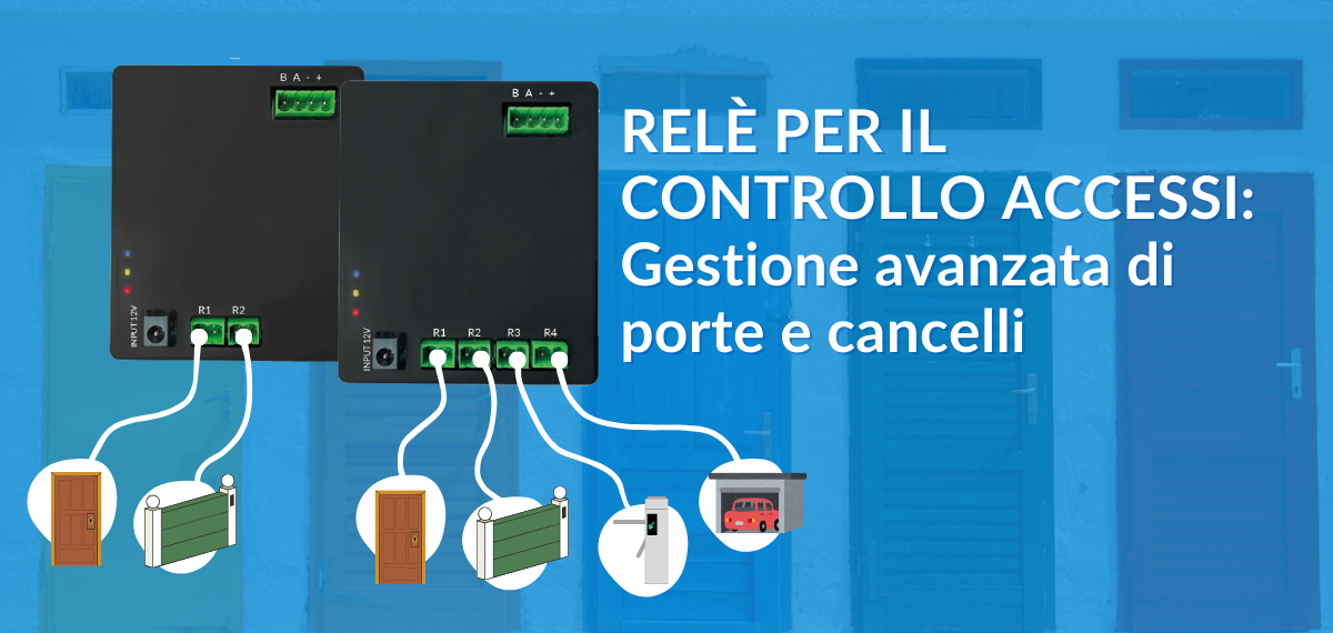 Relé per il controllo accessi gestione avanzata di porte e varchi