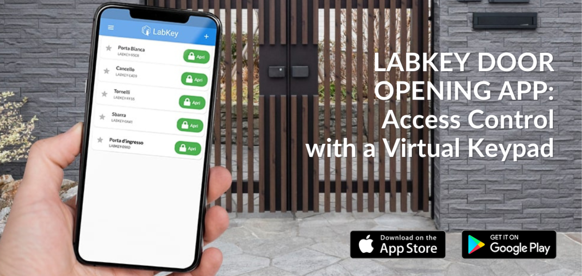 LabKey Door Opening App Access Control with a Virtual Keypad