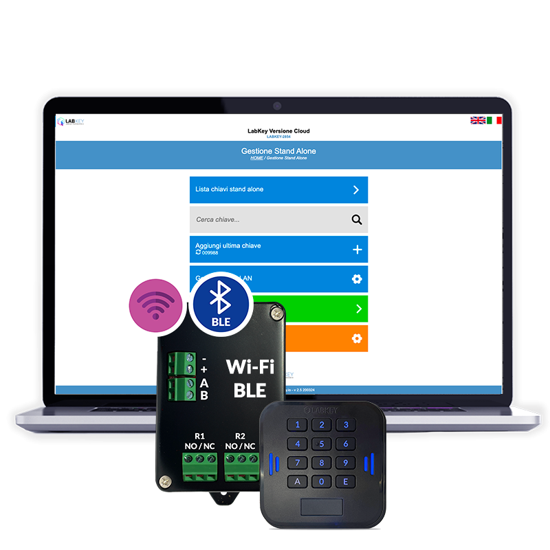 Kit Centralina Light Wi Fi BLE con LabKey Mini Tastierino