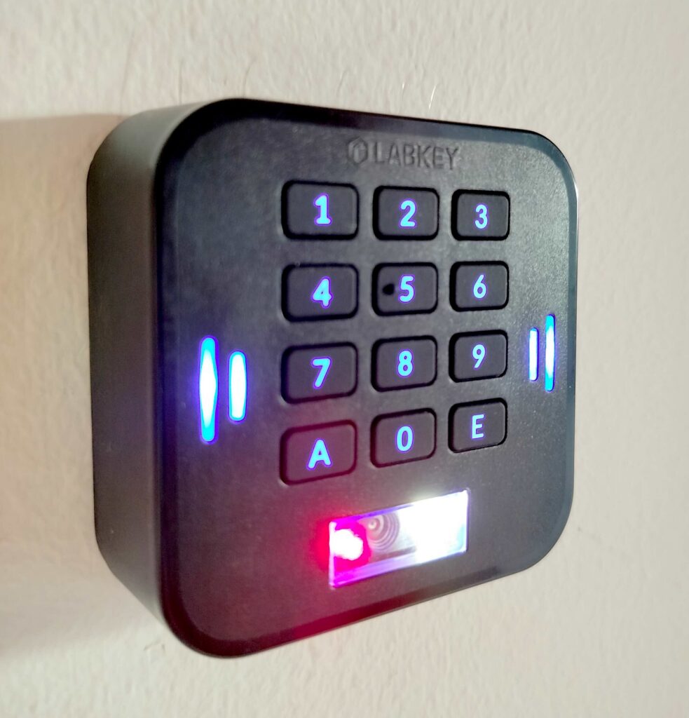 Keyboard with QR code